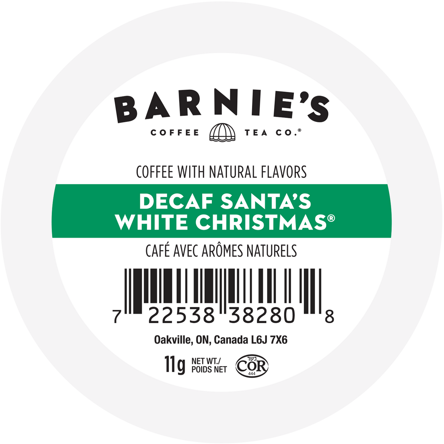 Barnie's DECAF Santa's White Christmas 24ct