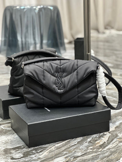 saint laurent black puffer messenger bag - image 2