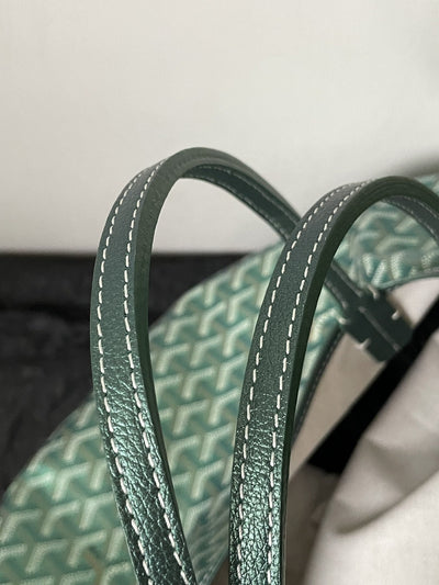 Goya*d green Goya*dine coated canvas and leather saint Lou*s gm tote - image 2