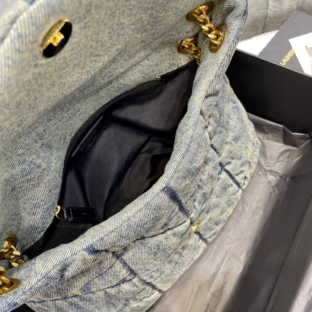 saint laurent solferino medium cotton and leather shoulder bag - image 2