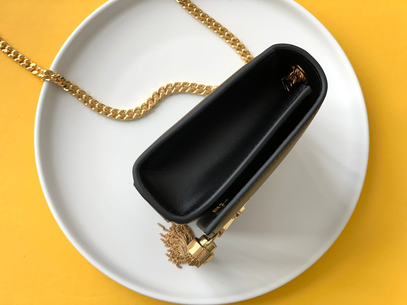 saint laurent black leather small kate tassel crossbody bag - image 2