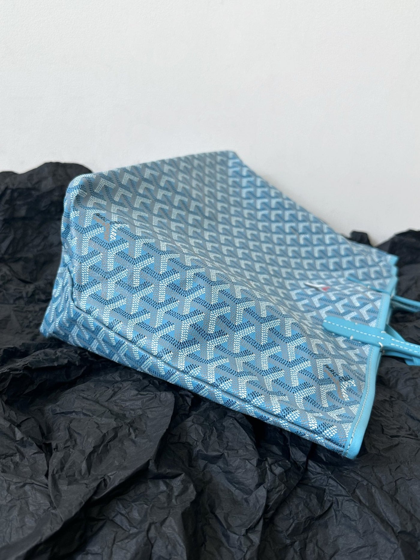 Goya*d blue coated canvas leather small saint Lou*s tote - image 2