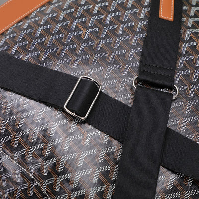 Goya*d black Goya*dine & brown leather steamer bag - image 2