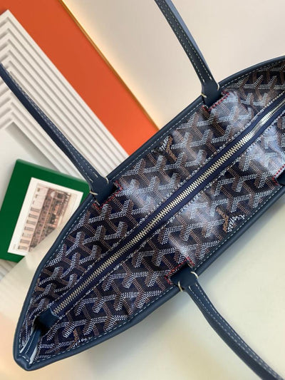 Goya*d navy blue Goya*dine coated canvas and leather saint Lou*s pm tote - image 2