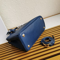 medium galleria 28 blue saffiano leather - image 3