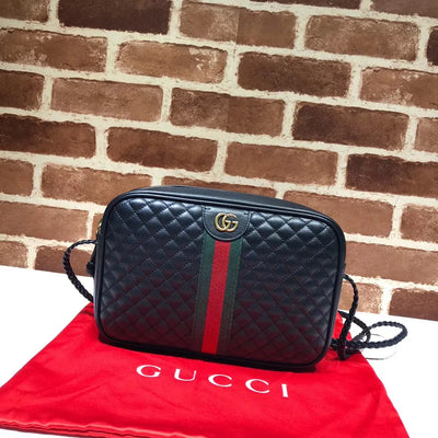 Guc*i black mini trapuntata crossbody bag leather - main image