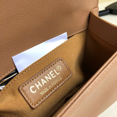 CC MEDIUM 25 BOY BAG IN ASH BROWN LAMBSKIN SILVER HARDWARE - Image 9