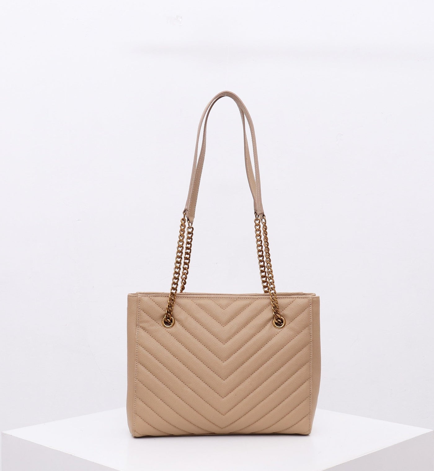 saint laurent tribeca shoulder bag in burgundy leather - image 4