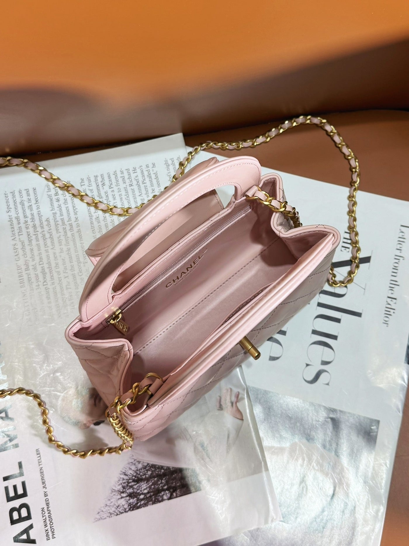 Chan*l lambskin mini kelly chain bag light pink - image 3