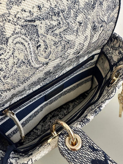 christian Di*r bag lady d-lite bag blue - image 3