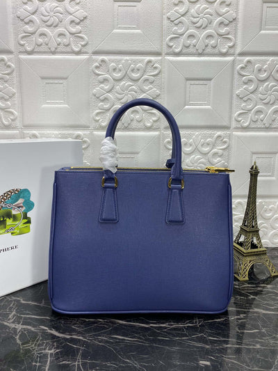 pra galleria 32 bag in navy blue saffiano leather - image 6