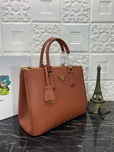pra galleria 32 bag in bronze orange saffiano leather - image 2