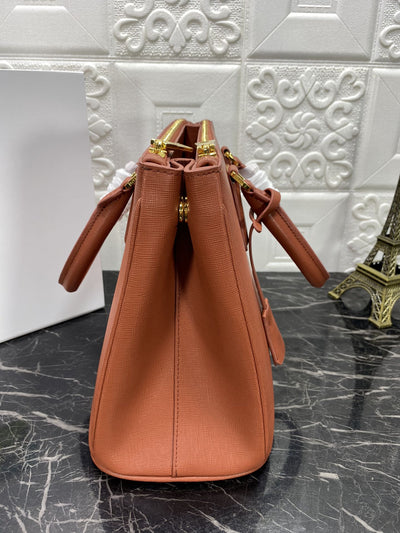 pra galleria 32 bag in bronze orange saffiano leather - image 4