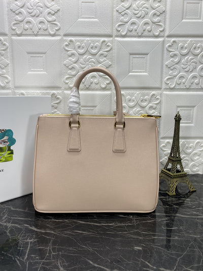 pra galleria 32 bag in beige saffiano leather - image 3