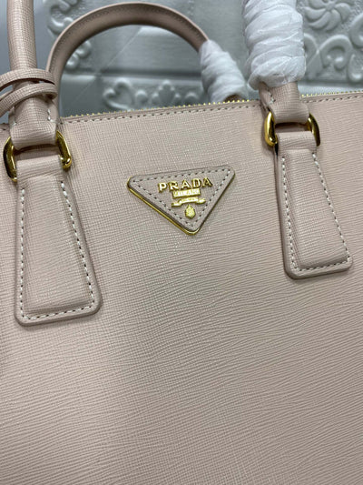 pra galleria 32 bag in beige saffiano leather - image 5