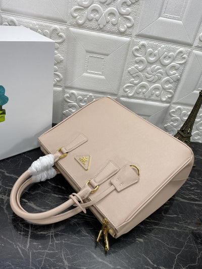 pra galleria 32 bag in beige saffiano leather - image 6