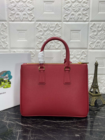 pra galleria 32 bag in cherry red saffiano leather - image 2