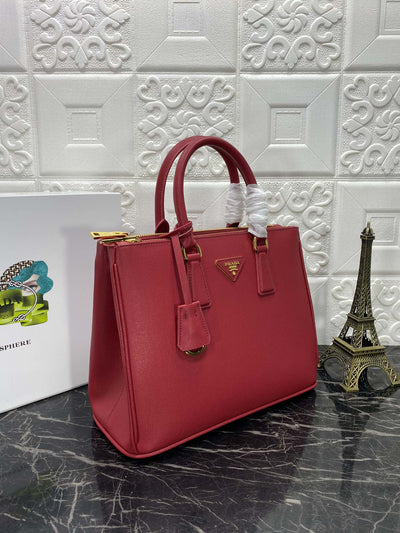 pra galleria 32 bag in cherry red saffiano leather - image 3