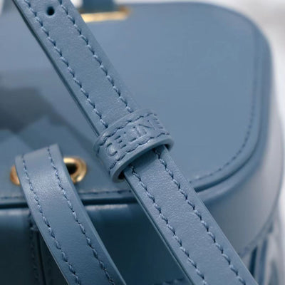 SQUARE BOX CROSSBODY BAG 11 AZURE BLUE CALFSKIN - Image 9
