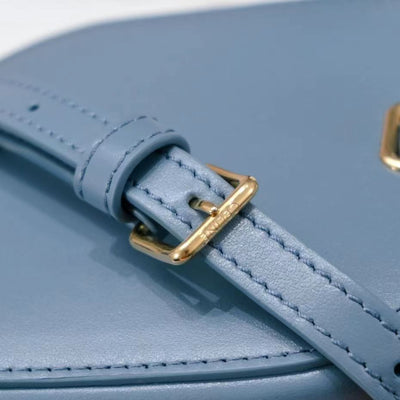 SQUARE BOX CROSSBODY BAG 11 AZURE BLUE CALFSKIN - Image 11