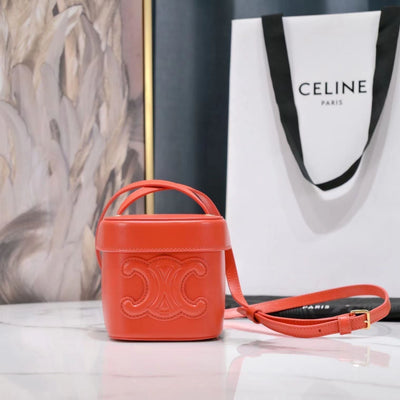 SQUARE BOX CROSSBODY BAG 11 FIRE ORANGE CALFSKIN - Image 3