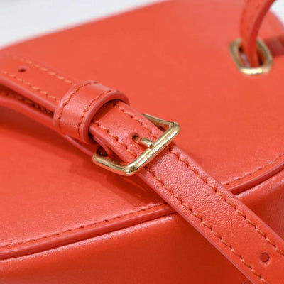 SQUARE BOX CROSSBODY BAG 11 FIRE ORANGE CALFSKIN - Image 9