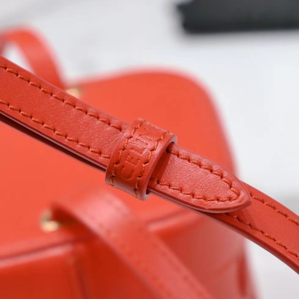 SQUARE BOX CROSSBODY BAG 11 FIRE ORANGE CALFSKIN - Image 11