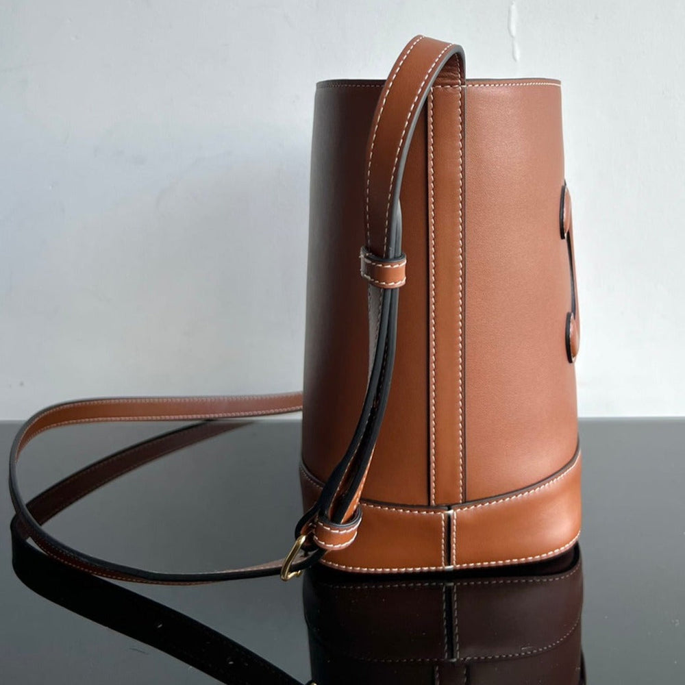 BUCKET CUIR TRIOMPHE 24 GINGGERBREAD BROWN CALFSKIN - Image 2