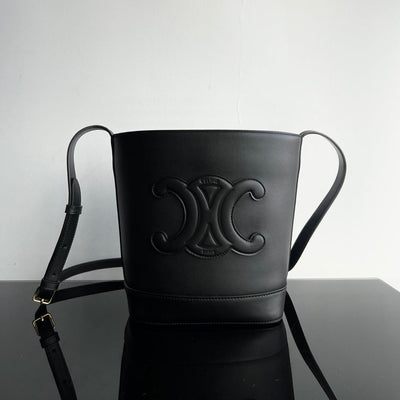 BUCKET CUIR TRIOMPHE 24 CALFSKIN BLACK - Main Image