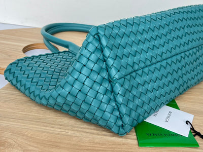 SMALL CABAT 32 IN TEAL BLUE LAMBSKIN - Image 10
