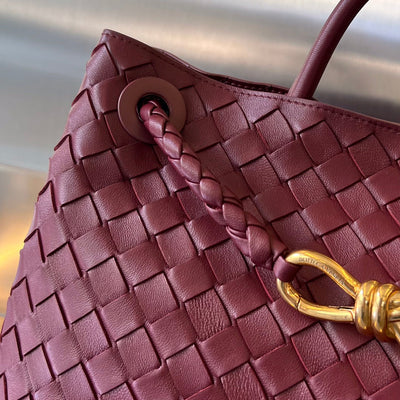 MEDIUM ANDIAMO 32 IN BURGUNDY LAMBSKIN - Image 8