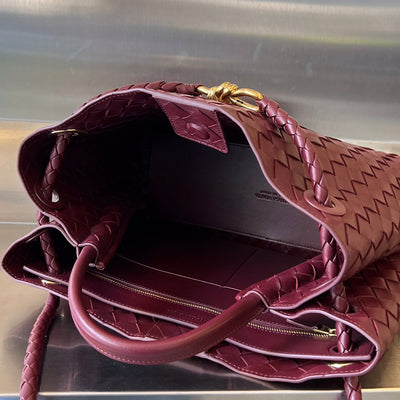 MEDIUM ANDIAMO 32 IN BURGUNDY LAMBSKIN - Image 10