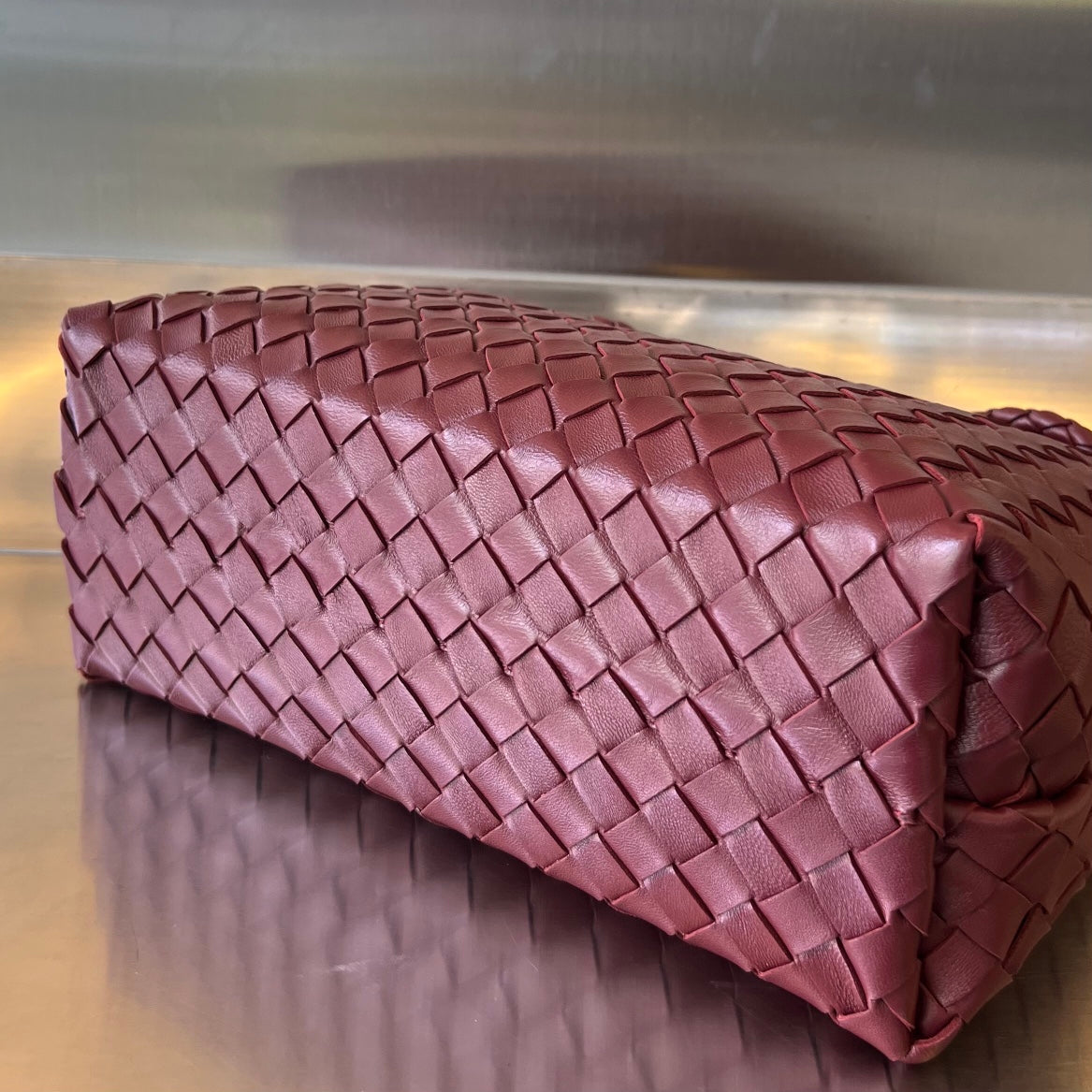 MEDIUM ANDIAMO 32 IN BURGUNDY LAMBSKIN - Image 6