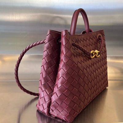 MEDIUM ANDIAMO 32 IN BURGUNDY LAMBSKIN - Image 5