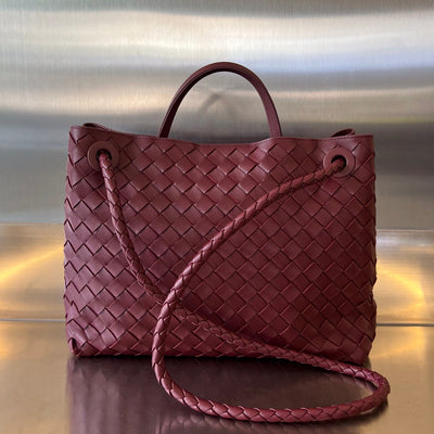MEDIUM ANDIAMO 32 IN BURGUNDY LAMBSKIN - Image 4