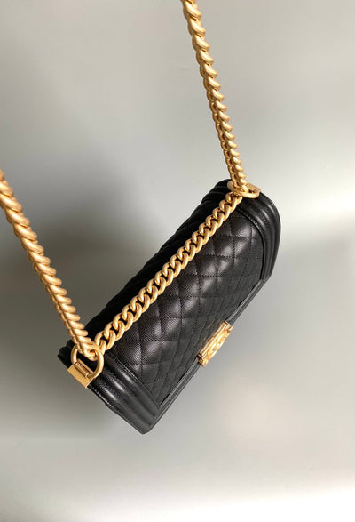 CC MEDIUM 25 BOY BAG IN BLACK LAMBSKIN GOLD HARDWARE - Image 5