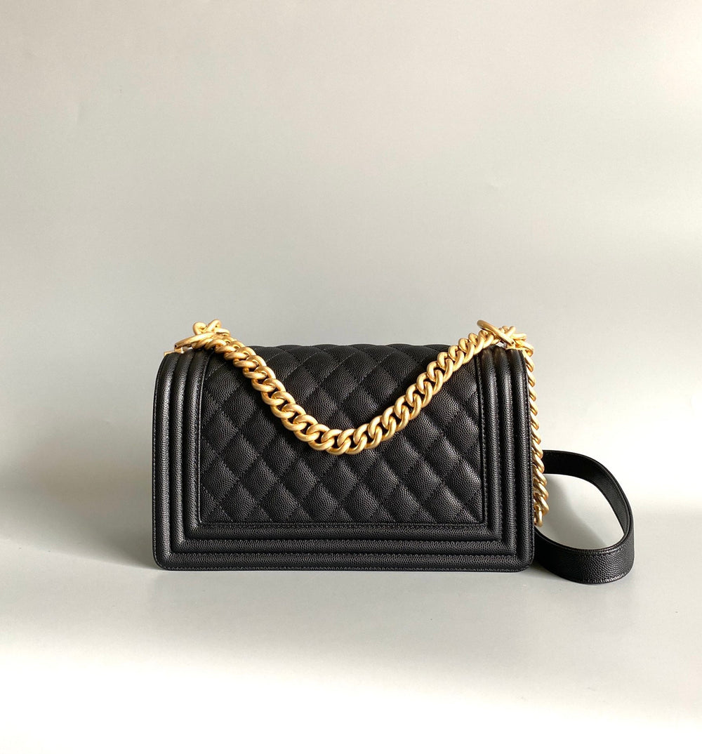 CC MEDIUM 25 BOY BAG IN BLACK LAMBSKIN GOLD HARDWARE - Image 2