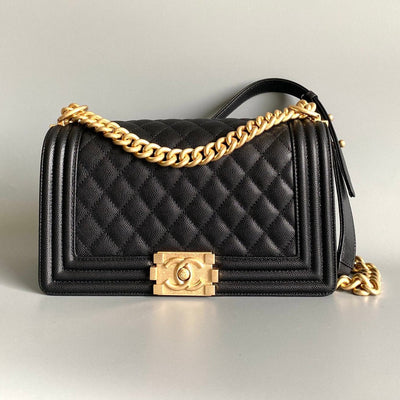 CC MEDIUM 25 BOY BAG IN BLACK LAMBSKIN GOLD HARDWARE - Image 3