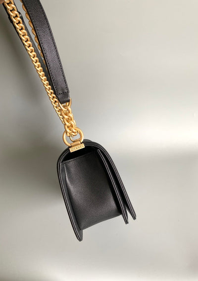 CC MEDIUM 25 BOY BAG IN BLACK LAMBSKIN GOLD HARDWARE - Image 10