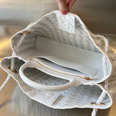 SMALL ANDIAMO 29 IN WHITE LAMBSKIN - Image 6