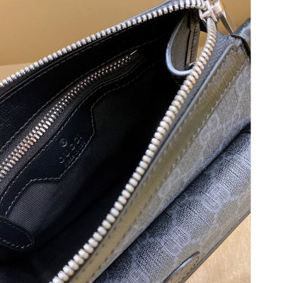 GG SMALL 21 CROSSBODY BAG WITH TAG IN BLACK CANVAS