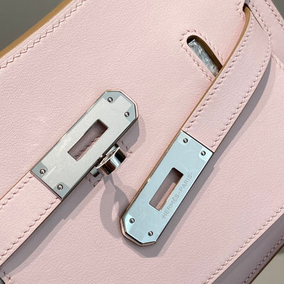 HM JYPSIERE SHOULDER BAG 23 IN BABY PINK CALFSKIN