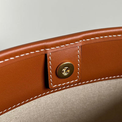 BUCKET CUIR TRIOMPHE 24 CALFSKIN BEIGE BROWN CARO - Image 8