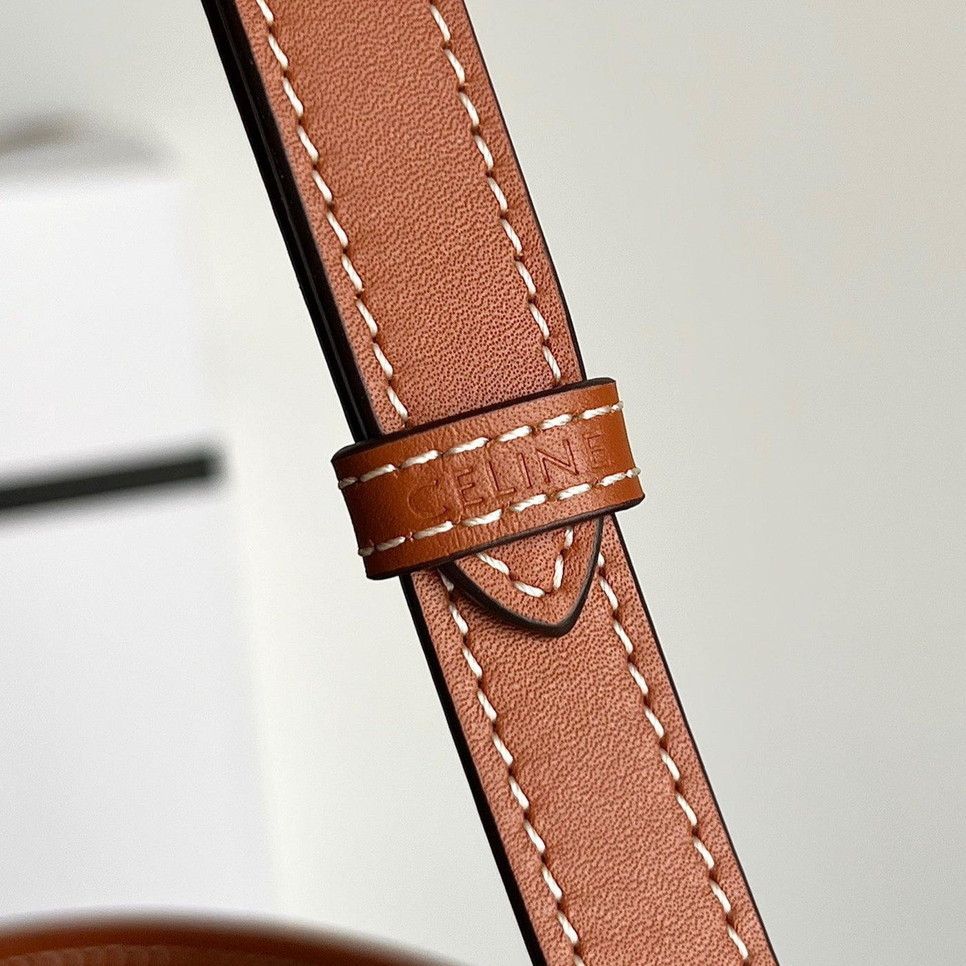 BUCKET CUIR TRIOMPHE 24 CALFSKIN BEIGE BROWN CARO - Image 7