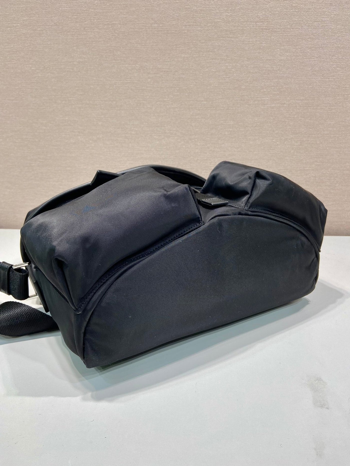 crossbody bag 29 in black re-nylon and calfskin trim - image 4