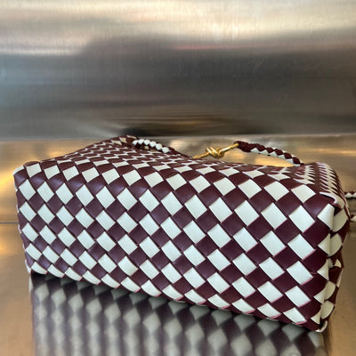 MEDIUM ANDIAMO 32 IN RED WHITE CALFSKIN - Image 7