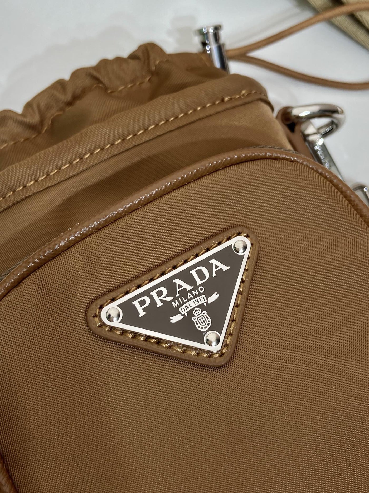 phone bag 18 in sepia brown re-nylon - image 2