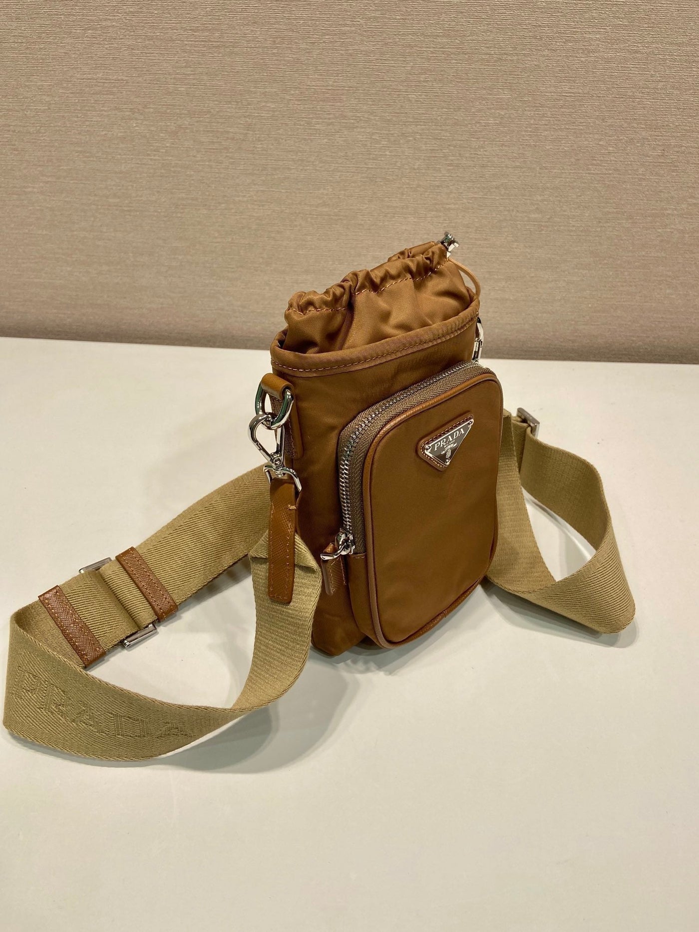 phone bag 18 in sepia brown re-nylon - image 3