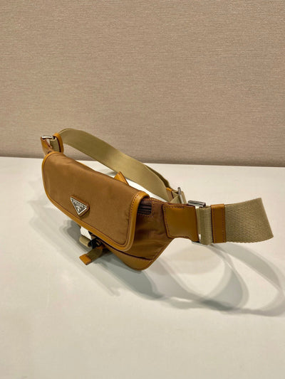 belt bag 18 in sepia brown re-nylon and calfskin trim - image 2