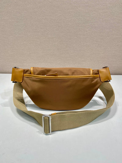 belt bag 18 in sepia brown re-nylon and calfskin trim - image 3